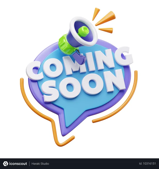 Free Coming Soon  3D Icon