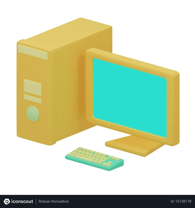 Free Computador  3D Icon