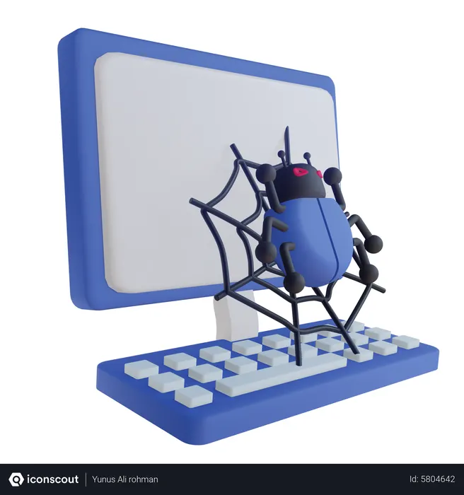 Free Computer Bug  3D Icon