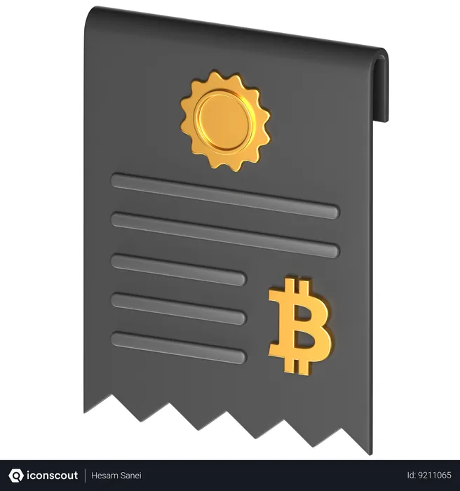 Free Contrato btc  3D Icon