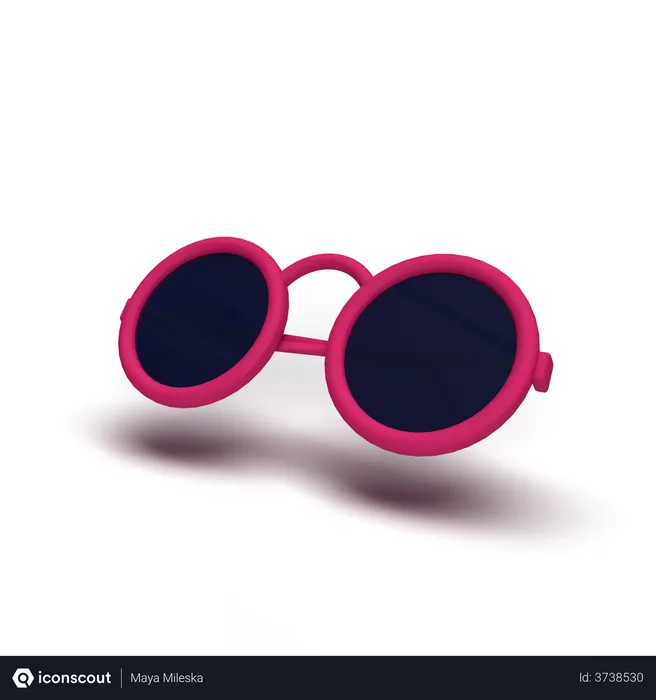 Free Cool Glasses  3D Illustration