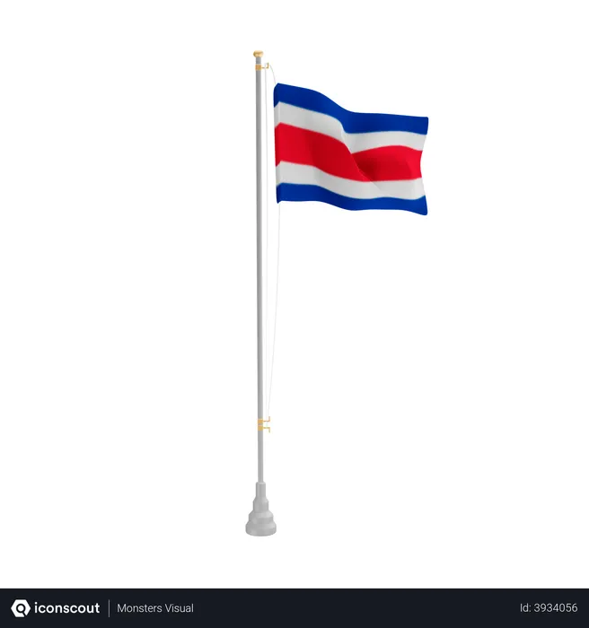 Free Costa Rica Flag 3D Illustration