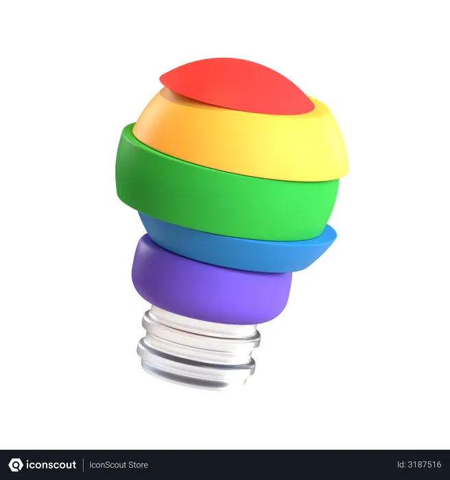 Free Creative Bulb  3D Icon