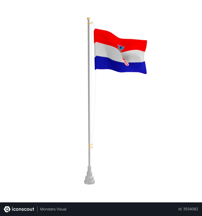 Free Croatie Flag 3D Flag