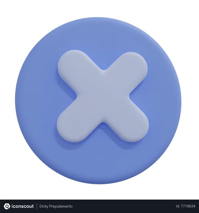 Free Cross Mark  3D Icon