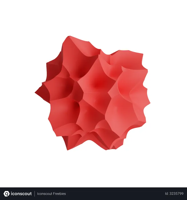 Free Crushed paper ball  3D Illustration
