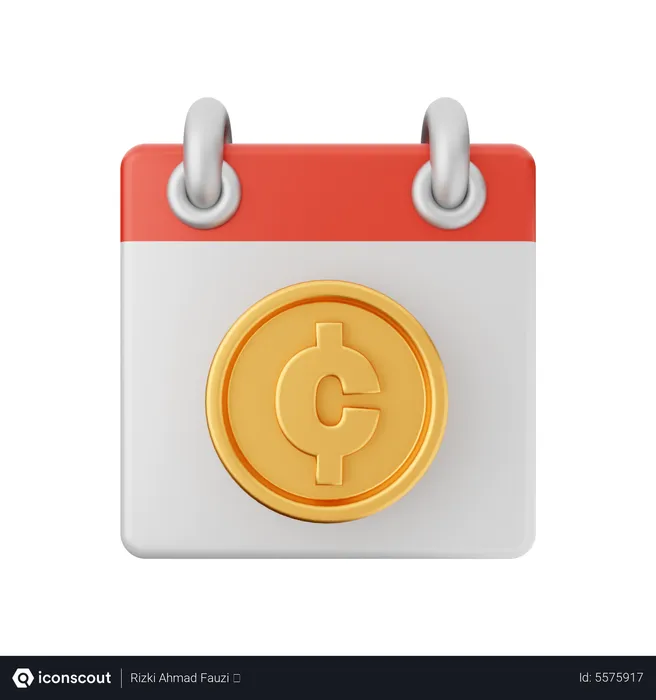 Free Crypto Coin Calendar  3D Icon
