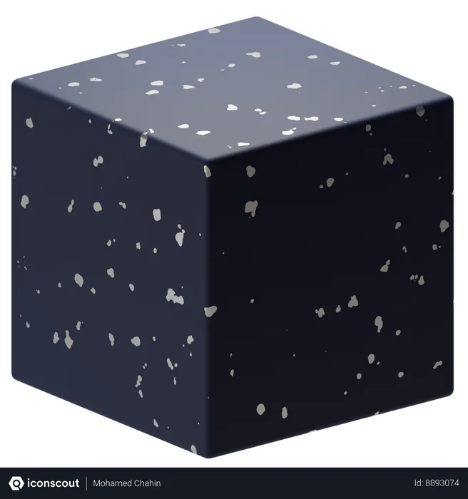 Free Cube Dark  3D Icon