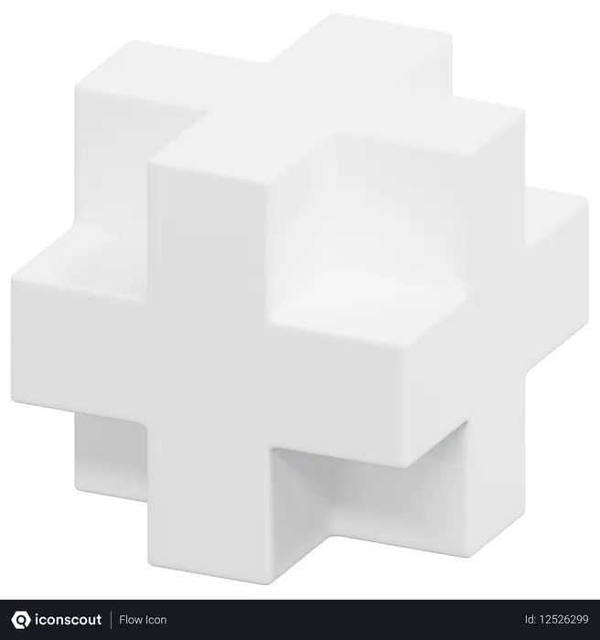Free Cube en forme de croix  3D Icon