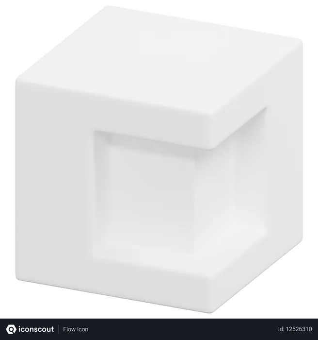 Free Cubo de fenda profunda  3D Icon