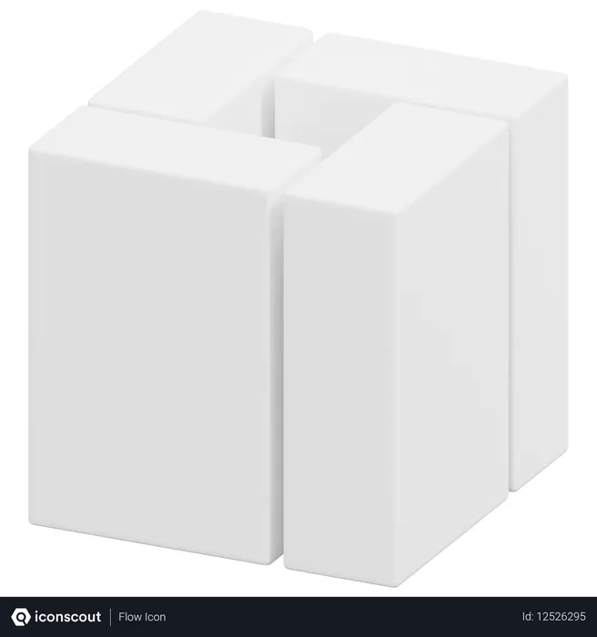 Free Cubos de quatro pilares  3D Icon