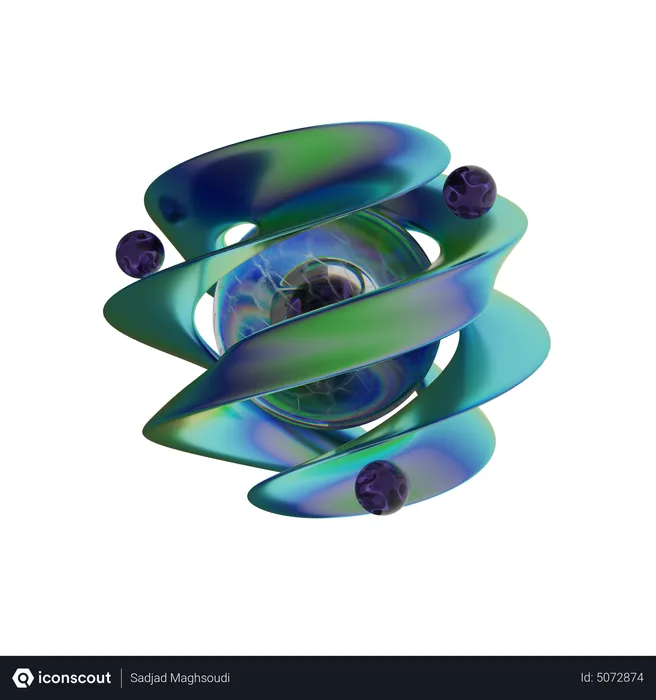 Free Curl Abstract Shape  3D Icon