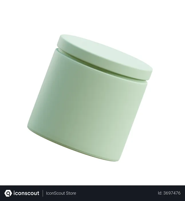 Free Cylinder With Lid  3D Icon