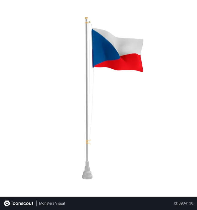 Free Czech Republic Flag 3D Flag