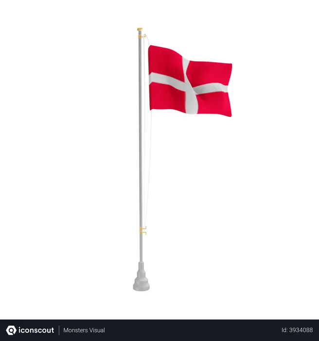 Free Dänemark Flag 3D Flag