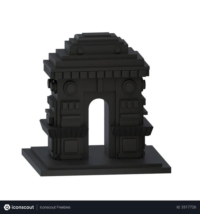 Free Delhi Gate  3D Illustration