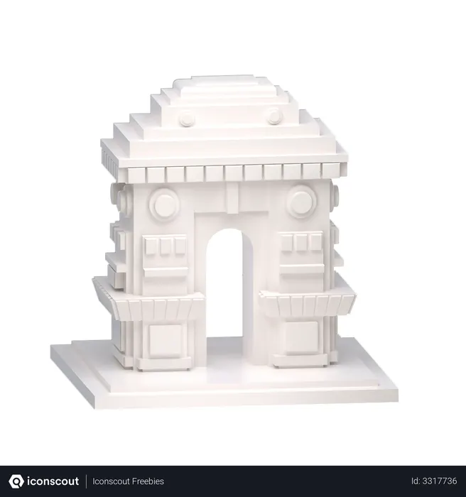 Free Delhi Gate  3D Illustration