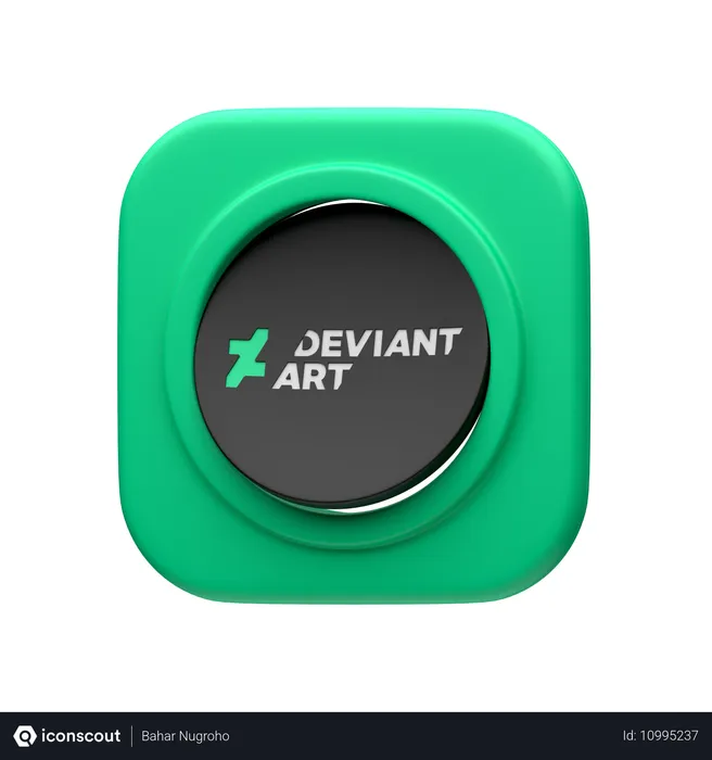 Free Deviantart Logo 3D Icon