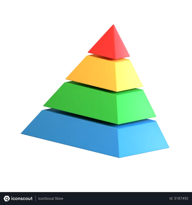 Free Diagramme pyramidal  3D Icon