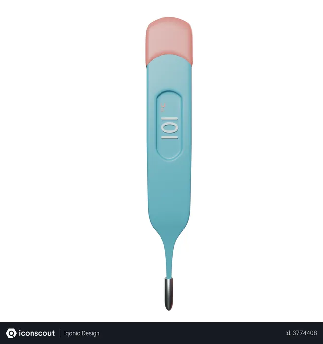 Free Digital Thermometer  3D Illustration