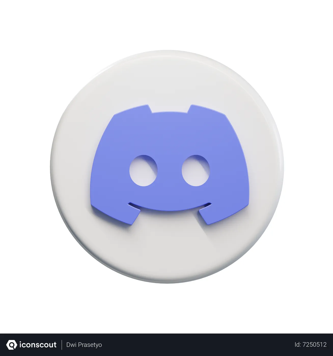 Free Discord Logo 3D Icon download in PNG, OBJ or Blend format