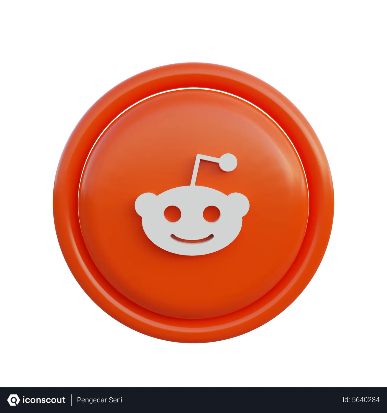 Free Reddit Logo 3D Icon download in PNG, OBJ or Blend format