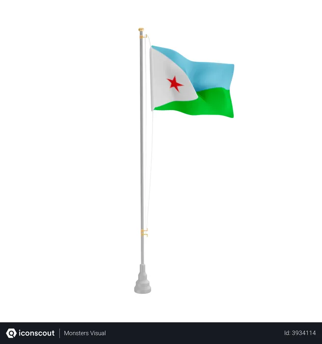 Free Djibouti Flag 3D Flag