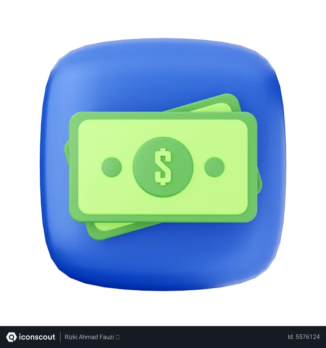 Free Dollar Note  3D Icon