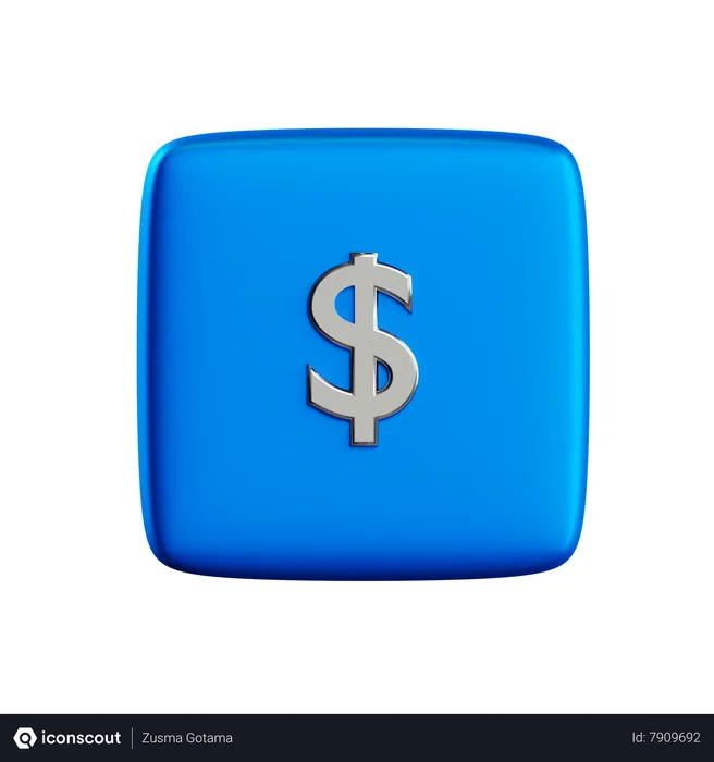 Free Dollar Sign Emoji 3D Icon