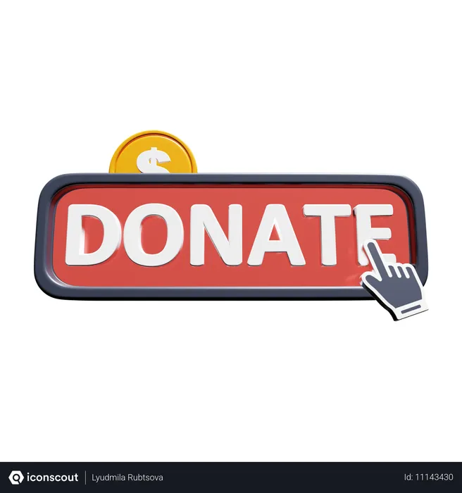 Free Donate  3D Icon