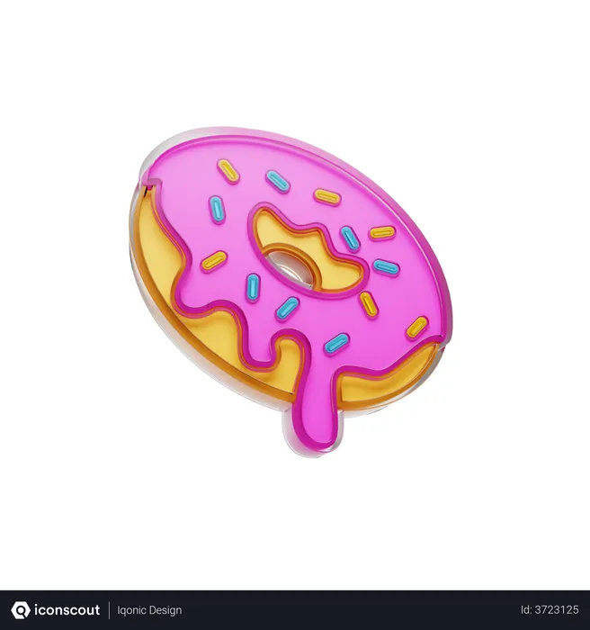 Free Donut  3D Illustration