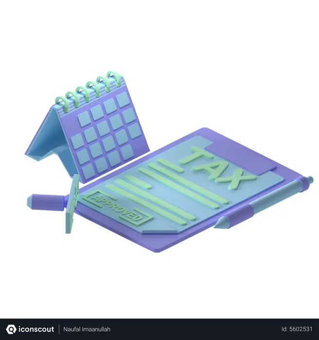 Free Dossier fiscal  3D Icon