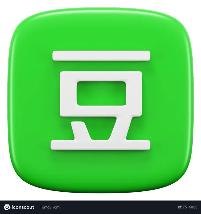 Free Douban Logo 3D Icon