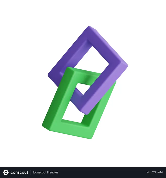 Free Double Quadrilateral  3D Illustration