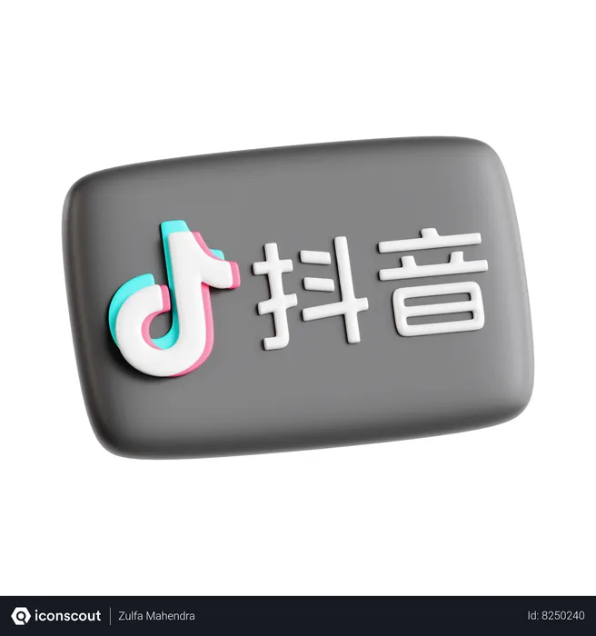 Free Douyin Logo 3D Icon