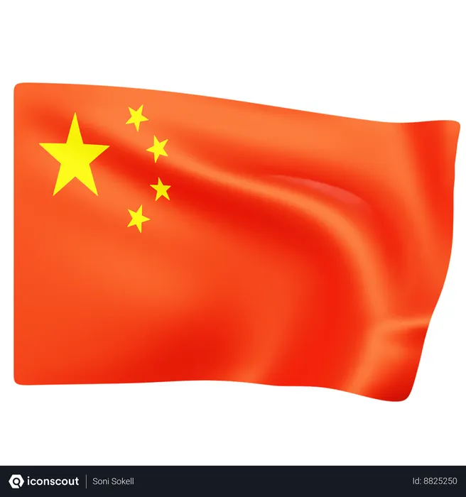 Free Drapeau de la Chine  3D Icon