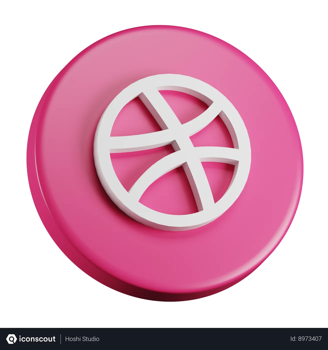 Free Dribbble 3D Icon - Free Download Logos 3D Icons | IconScout