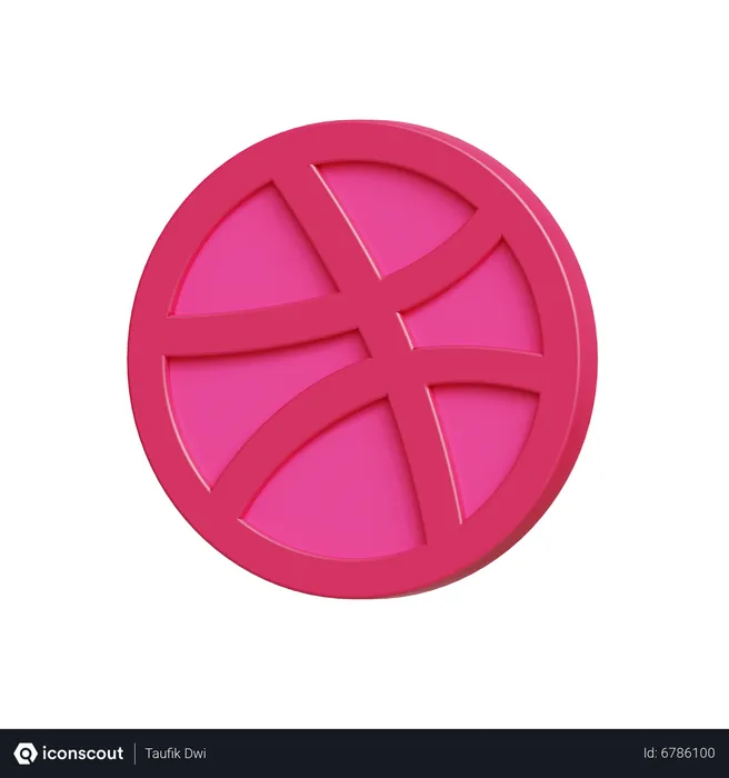 Free Dribbble Logo 3D Icon