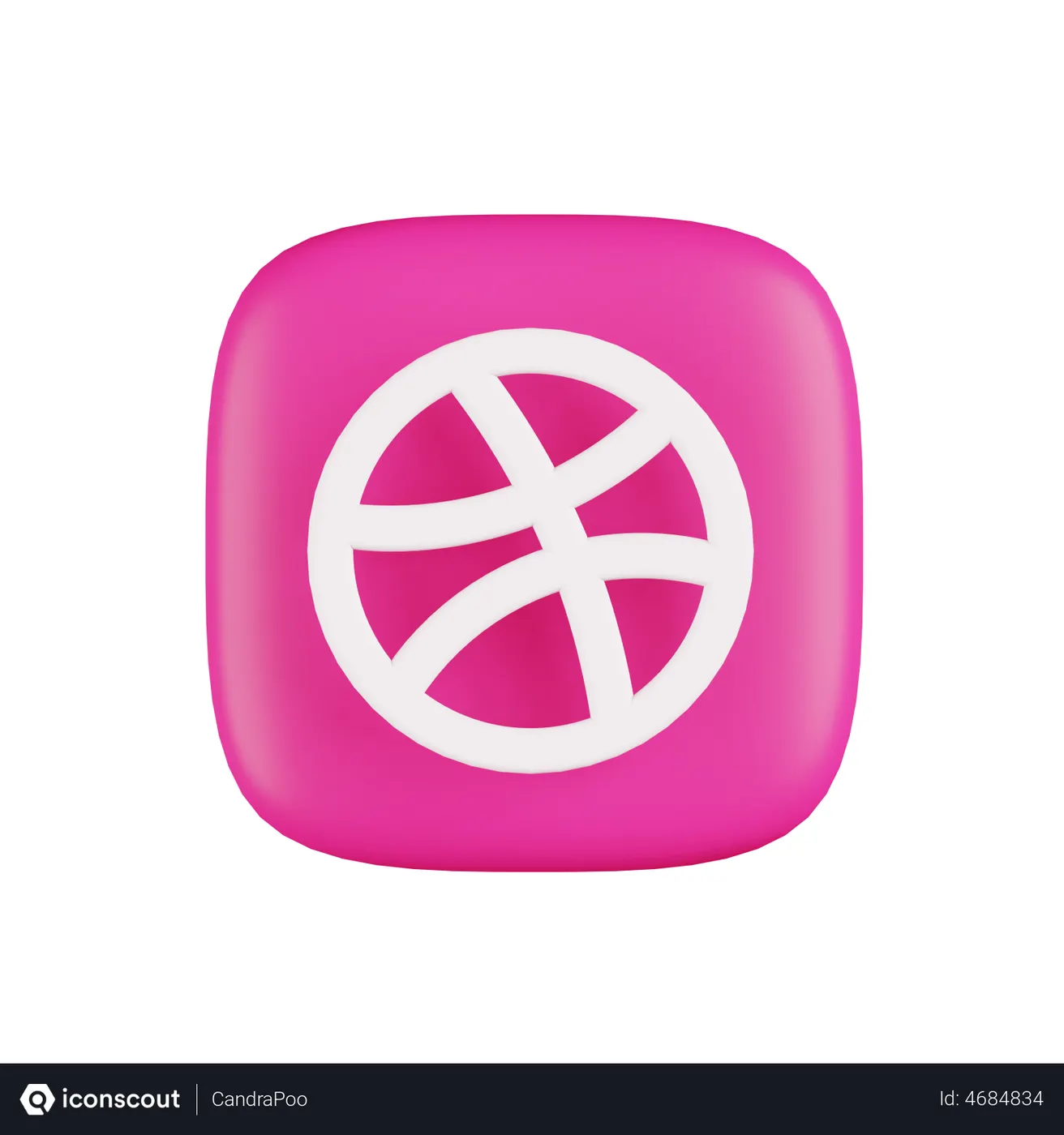 Free Dribbble 3D Icon - Free Download Logos 3D Icons | IconScout