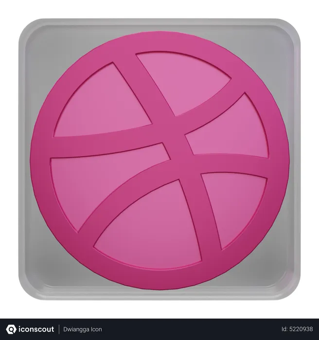 Free Dribbble Logo 3D Icon