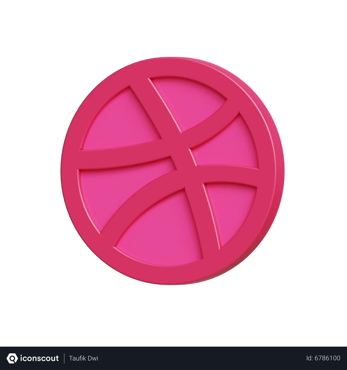 Free Dribbble 3D Icon - Free Download Logos 3D Icons | IconScout