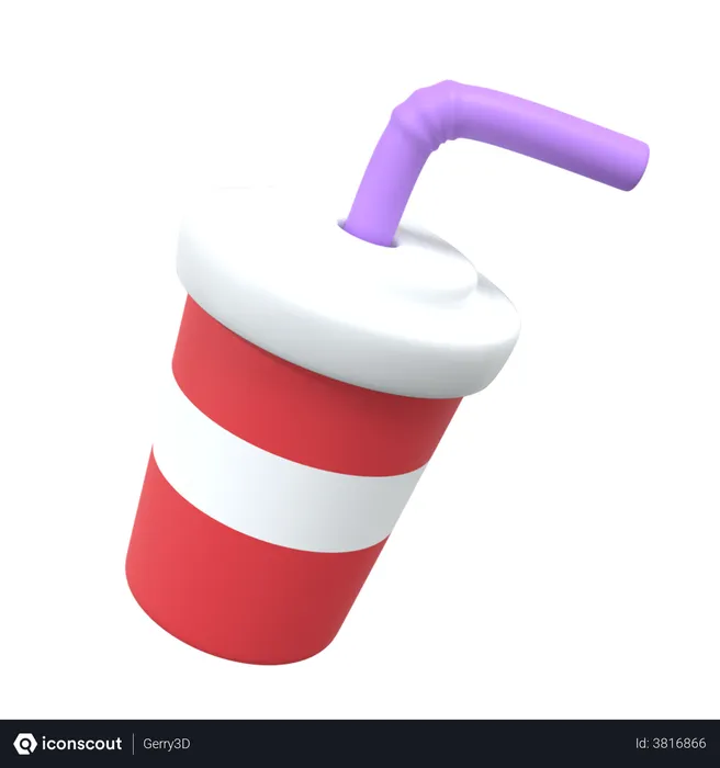 Free Drink  3D Illustration