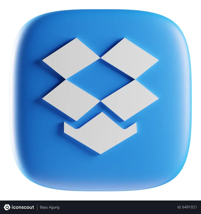 Free Dropbox Logo 3D Icon