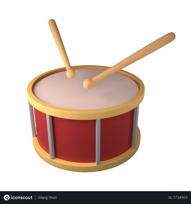 Free Drum  3D Icon