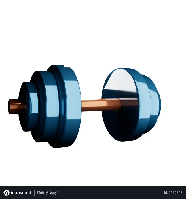 Free Dumbbell  3D Icon