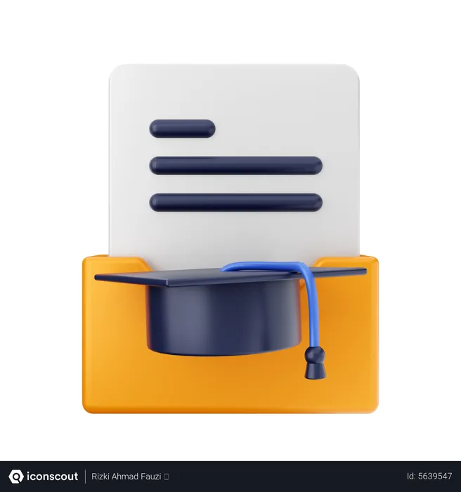 Free Educational Folder  3D Icon
