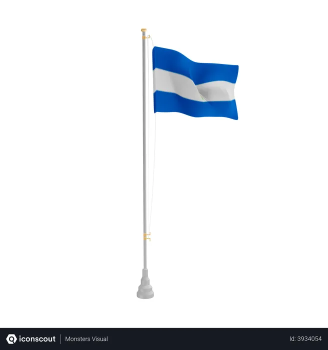 Free El Salvador Flag 3D Illustration
