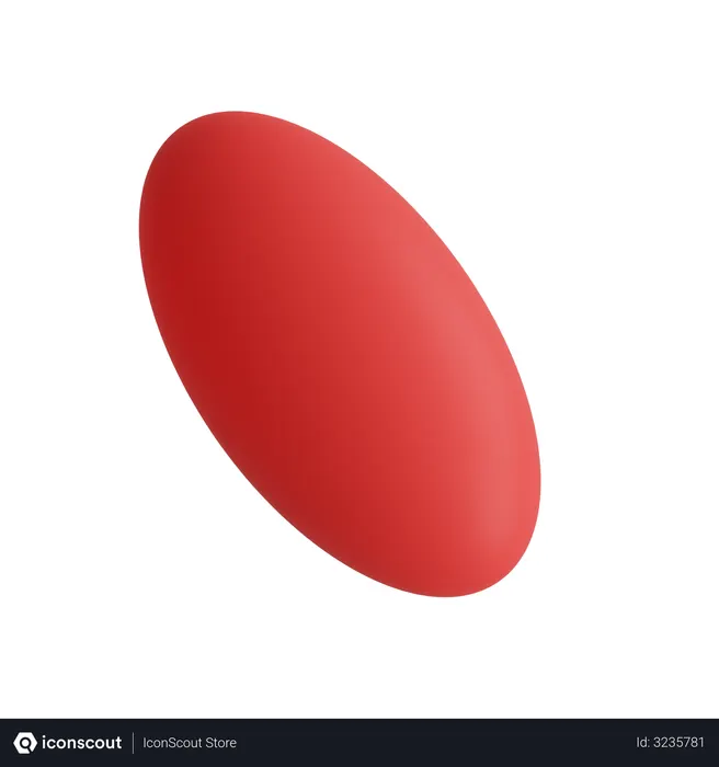 Free 楕円カプセル  3D Icon