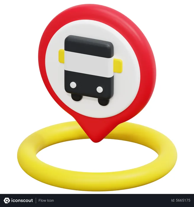 Free Emplacement de l'arrêt de bus  3D Icon