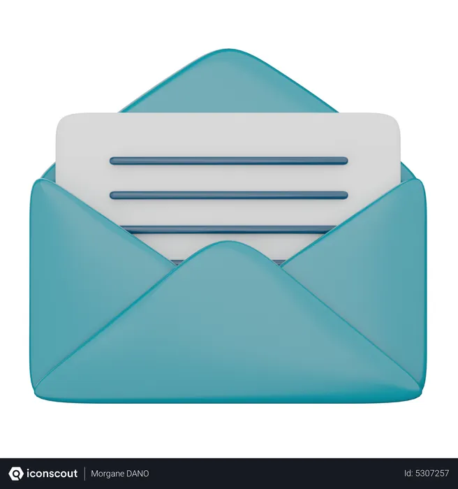 Free Envelope Mail  3D Icon